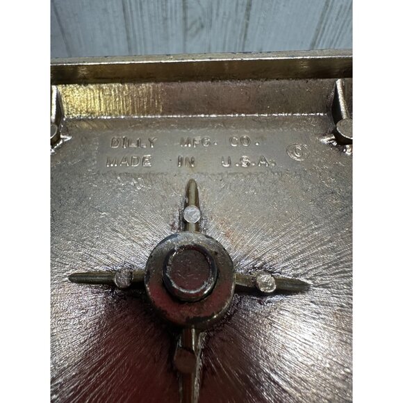 Vintage Dilly Mfg Co. Ornate Pillar Candle Holder Metal Home Decor 7" Tall - Picture 4 of 8